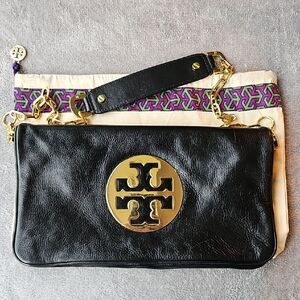 Tory Burch Black Leather Clutch